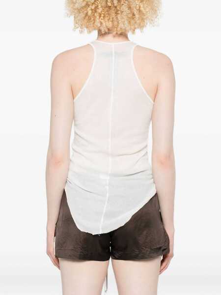 Topuri Rick Owens Rick Owens Curved Hem Top BROWN Femei (BM 19274124) 4