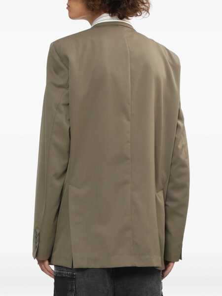 Geci MAISON MIHARA YASUHIRO Maison Mihara Yasuhiro Mix Layered Wool Gabardine Blazer GREEN Barbati (BM 19274166) 4