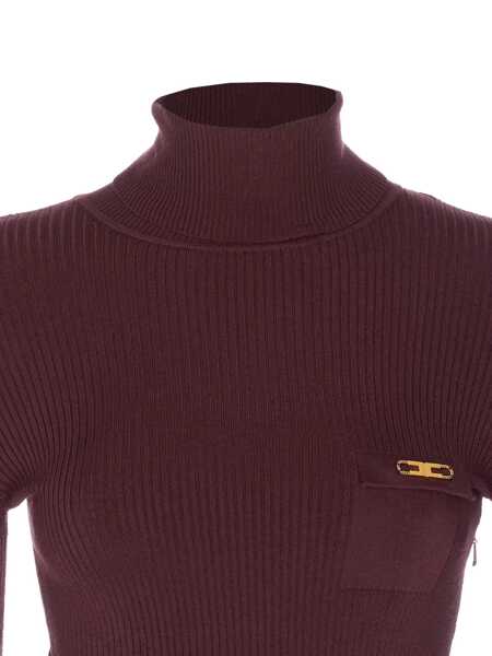 Rochii Elisabetta Franchi Elisabetta Franchi Turtleneck Dress Red Femei (BM 19274304) 3