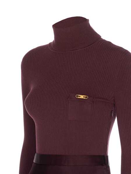 Rochii Elisabetta Franchi Elisabetta Franchi Turtleneck Dress Red Femei (BM 19274304) 4