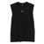 M44 LABEL GROUP Black Sleeveless Crewneck Top With Logo Detail On The Front And Maxi Logo Print On The Rear In Cotton Man Black