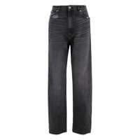Blugi M44 LABEL GROUP Black Jeans With Logo Patch On The Rear And Side Strap With Logo In Denim Man
