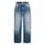 Icon Denim 'Bea' Blue Jeans With Wide Leg And Logo Patch On The Rear In Denim Woman BLUE