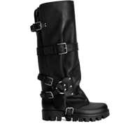 Bocanci Dolce & Gabbana Black Leather Boots Femei