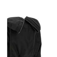 Geci Rick Owens pentru Barbati - Geci Rick Owens Alice Black Jacket With Oversized Hood And Asymmetrical Flap In Tech Fabric Man Black Barbati (BM 19275210) - B-mall.ro