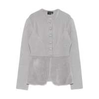 Geci Emporio Armani Buttoned Crewneck Jacket Femei