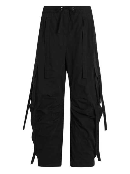 Pantaloni casual Dolce & Gabbana Black Cargo Pants With Elastic Waist With Faded Effect In Cotton Blend Woman Black Femei (BM 19275417) 1