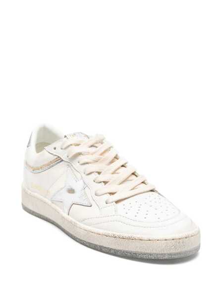 Sneakers Golden Goose Ballstar White Low Top Sneakers With Laminated Star Patch On The Side And Laminated Heel With Logo Lettering In Leather Woman... (BM 19275543) 2