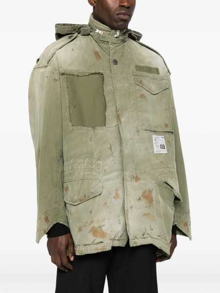 Geci MAISON MIHARA YASUHIRO Maison Mihara Yasuhiro Distressed Field Jacket GREEN Barbati (BM 19275645) 3