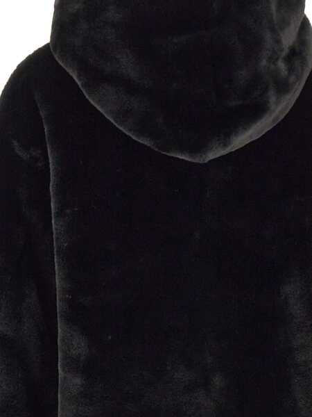 Geci TATRAS Yumola Black Jacket With Drawstring Hood And Logo Patch On The Sleeve In Ecofur Woman Black Femei (BM 19275831) 5