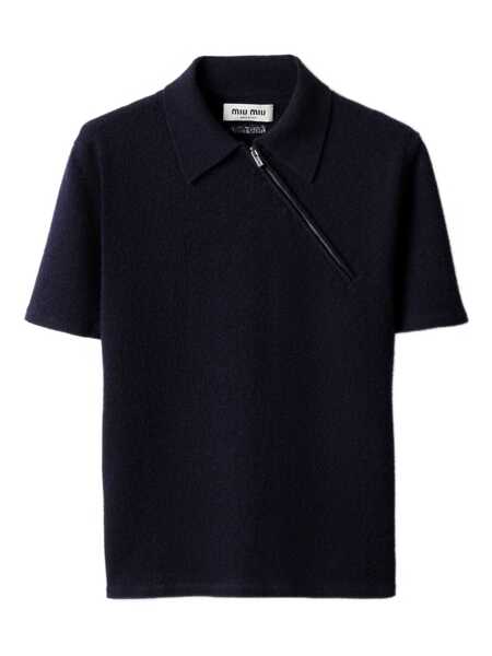 Camasi Miu Miu Miu Miu T-Shirts And Polos BLUE Femei (BM 19276083) 1