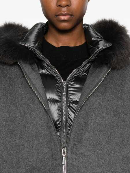 Geci de iarna Moorer Moorer Dark Grey Wool Down Jacket GREY Femei (BM 19276101) 5