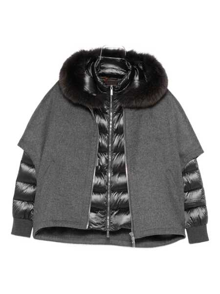 Geci de iarna Moorer Moorer Dark Grey Wool Down Jacket GREY Femei (BM 19276101) 1