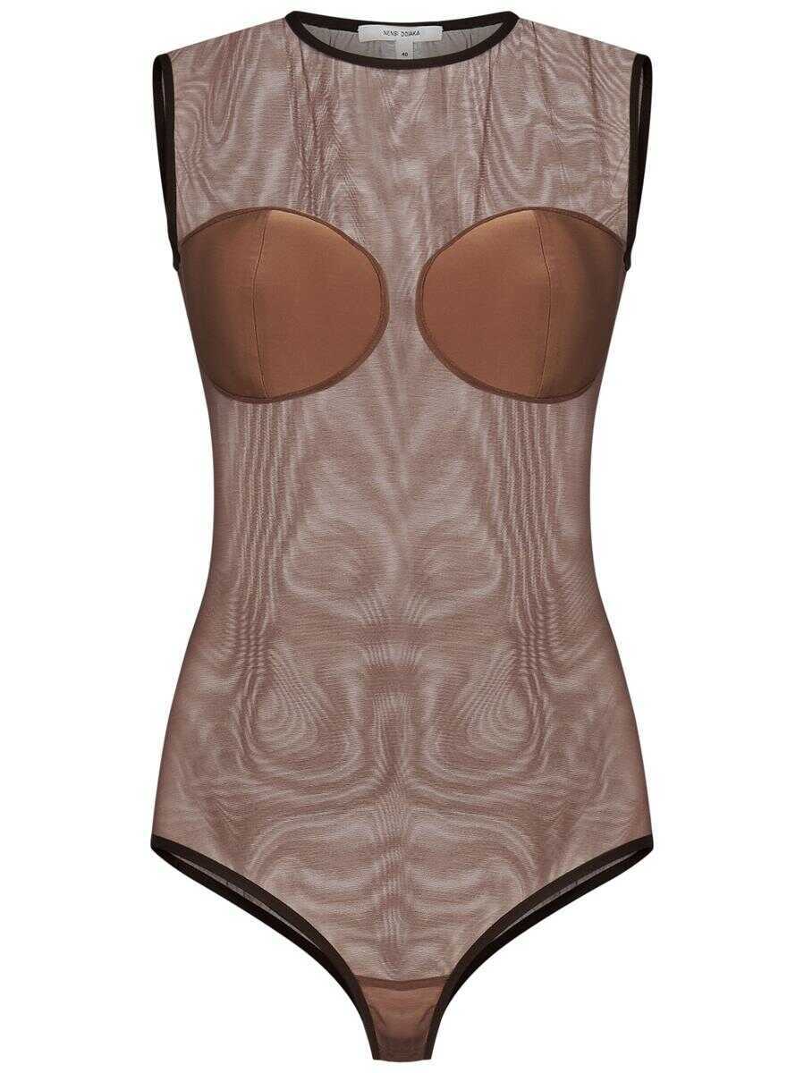 Topuri NENSI DOJAKA Nensi Dojaka Camille Body BROWN Femei (BM 19276221) 1