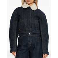 Imbracaminte JACQUEMUS Dama pagina 2 - Geci JACQUEMUS Le Bomber De-Nimes Ovalo Blue Jacket With Fur Collar And Two Front Welt Pockets In Denim Woman BLUE Femei (BM 19276248) - B-mall.ro