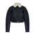 JACQUEMUS 'Le Bomber De-Nimes Ovalo' Blue Jacket With Fur Collar And Two Front Welt Pockets In Denim Woman BLUE