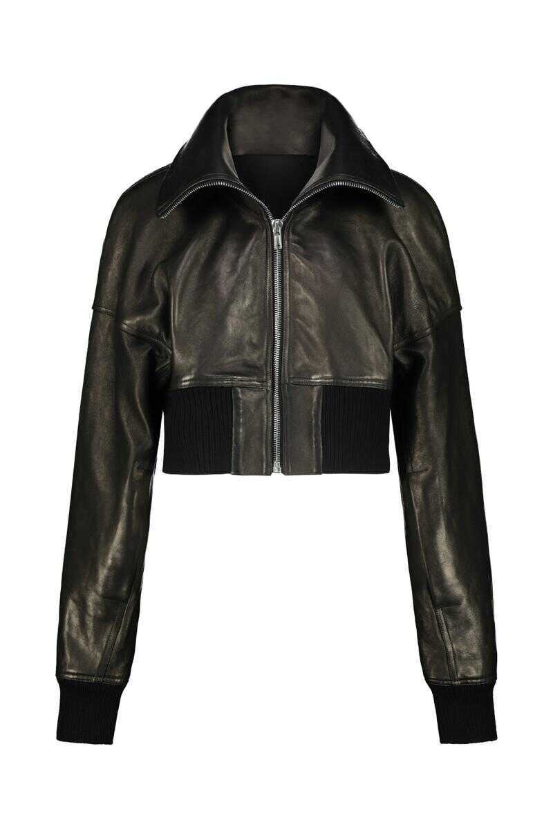 Geci Rick Owens Rick Owens Concordia Dracucollar Cropped Jacket Clothing Black Femei (BM 19276542) 1