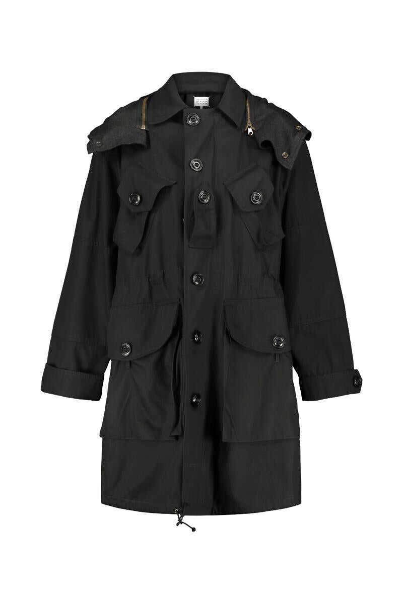 Geci Maison Margiela Maison Margiela Cotton Kaban Clothing Black Femei (BM 19276620) 1