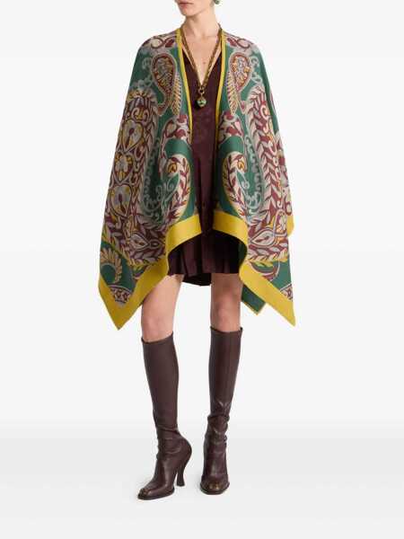 Geci ETRO Multicolor Cape With All-Over Floral Motif In Fabric Woman MULTICOLOR Femei (BM 19277097) 2
