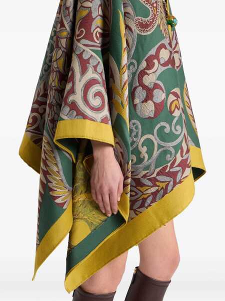 Geci ETRO Multicolor Cape With All-Over Floral Motif In Fabric Woman MULTICOLOR Femei (BM 19277097) 4