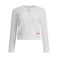 Pulovere Perforated wool and cashmere sweater Femei