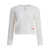 Chloe Perforated wool and cashmere sweater White