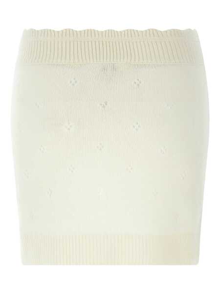 Fuste casual Chloe Openwork wool and cashmere miniskirt White Femei (BM 19277391) 2