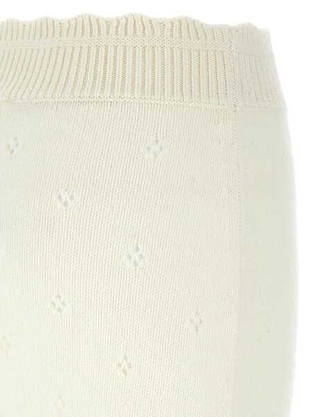 Fuste casual Chloe Openwork wool and cashmere miniskirt White Femei (BM 19277391) 3
