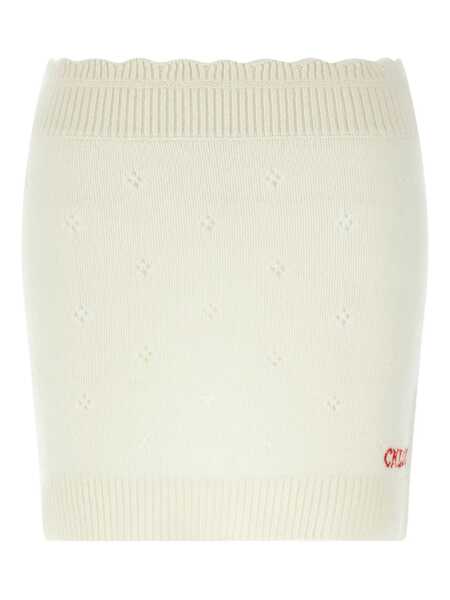 Fuste casual Chloe Openwork wool and cashmere miniskirt White Femei (BM 19277391) 1