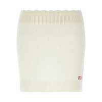 Fuste casual Openwork wool and cashmere miniskirt Femei