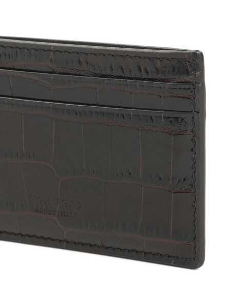 Portofele Tom Ford Exotic Line Card Holder Brown Barbati (BM 19277475) 3