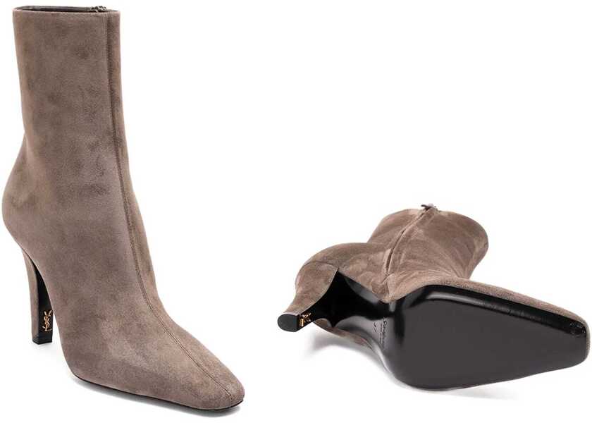 Bocanci casual Saint Laurent Jill suede Ankle Boots ANTHRACITE Femei (BM 19277516) 2