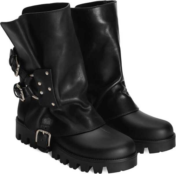 Bocanci casual Dolce & Gabbana Leather Ankle Boots NERO/NERO Femei (BM 19277537) 2
