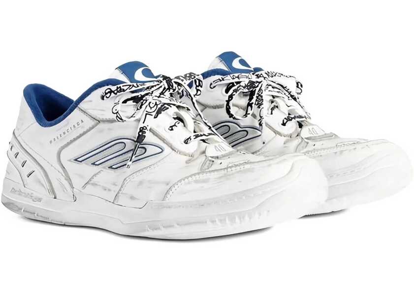 Sneakers Balenciaga Hamptons Worn-out Sneakers WHITE/BLU Barbati (BM 19277543) 2