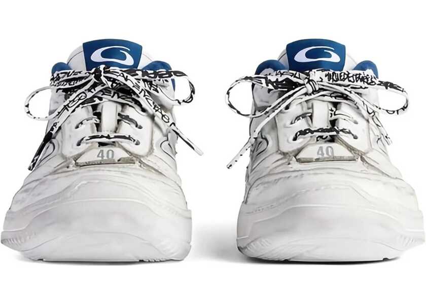 Sneakers Balenciaga Hamptons Worn-out Sneakers WHITE/BLU Barbati (BM 19277543) 3