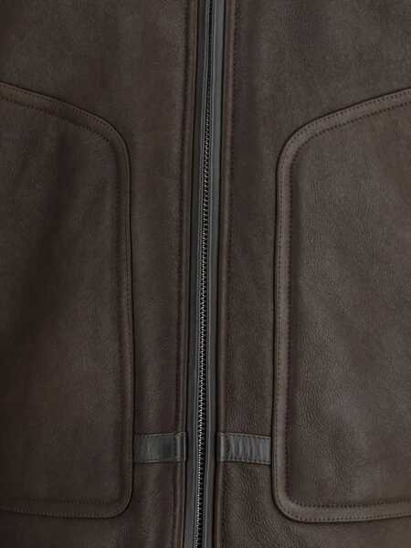 Jachete VALSTAR Coburn aviator Jacket in waxed suede shearling TESTA DI MORO Barbati (BM 19277552) 4