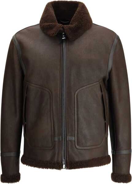 Jachete VALSTAR Coburn aviator Jacket in waxed suede shearling TESTA DI MORO Barbati (BM 19277552) 1