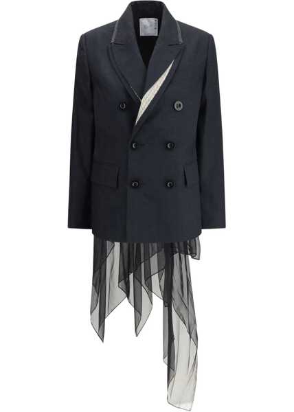 Jachete Sacai Suiting Jacket C/GRAY/BLACK Femei (BM 19277576) 1