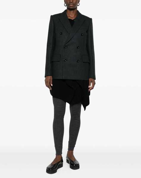 Jachete Sacai Wool Melton and Wool Knit Jacket C/GRAY/BLACK Femei (BM 19277579) 2