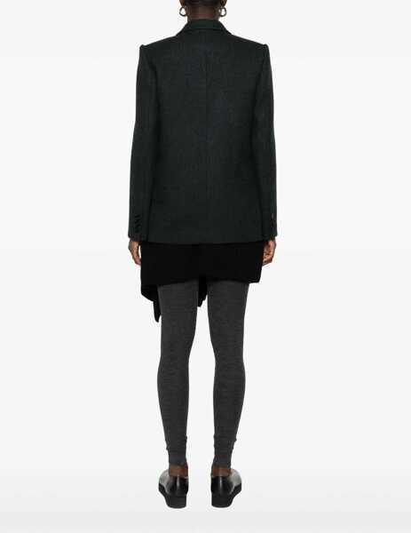 Jachete Sacai Wool Melton and Wool Knit Jacket C/GRAY/BLACK Femei (BM 19277579) 4