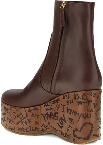 Bocanci casual Chloe Maxime wedge Ankle Boots SOOTY BROWN Femei (BM 19277600) 5