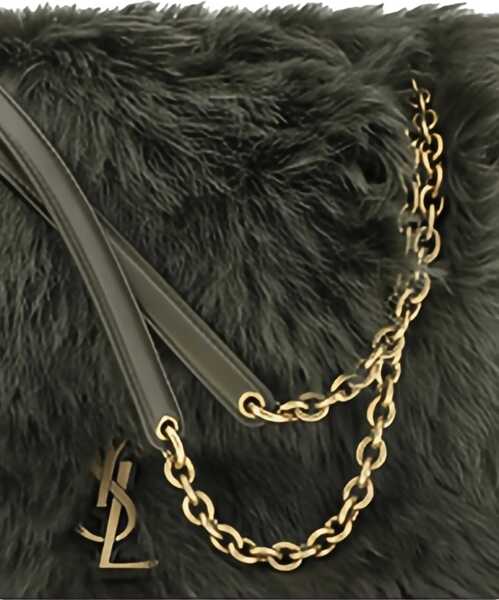 Genti de umar Saint Laurent Jamie medium Shearling Shoulder Bag OLIVE Femei (BM 19277603) 5