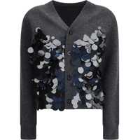 Cardigane Sequined Wool Cardigan Femei