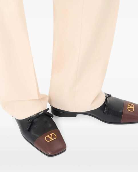 Mocasini Valentino Garavani Loafer Babouchoes in kidskin NERO/BARK BROWN Barbati (BM 19277624) 5