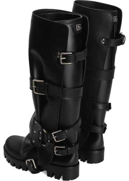 Bocanci casual Dolce & Gabbana Rubber and leather high Boots NERO/NERO Femei (BM 19277651) 2