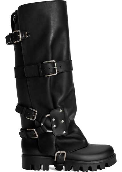Bocanci casual Dolce & Gabbana Rubber and leather high Boots NERO/NERO Femei (BM 19277651) 1