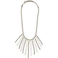 Coliere Collana In Cristallo E Catena Con Frange Femei