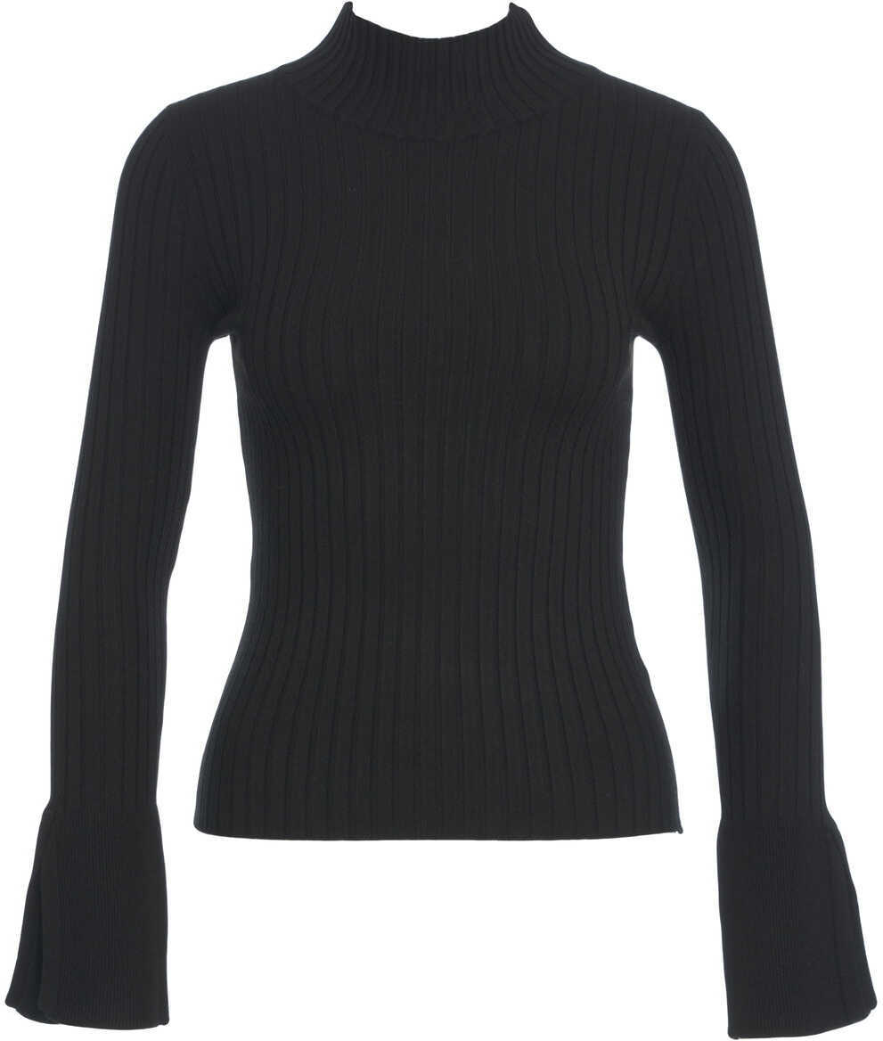 Pulovere Kaos Ribbed knit sweater Black Femei (BM 19277738) 2