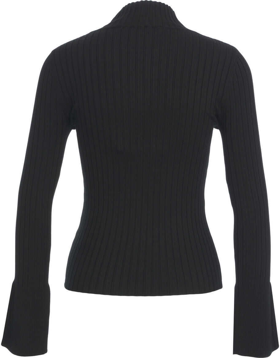 Pulovere Kaos Ribbed knit sweater Black Femei (BM 19277738) 3