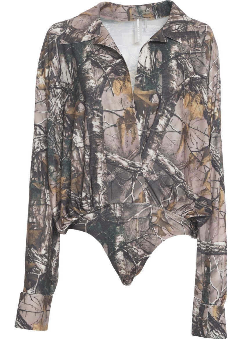 Body-uri NORMA KAMALI Shirt bodysuit Multicolor Femei (BM 19277750) 2